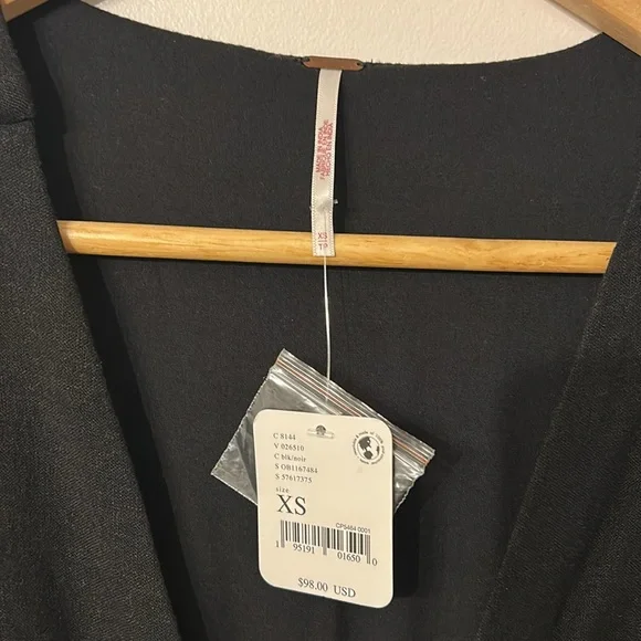 FREE PEOPLE Black Linen Blend Vintage Summer Midi Dress - Picture 8 of 12